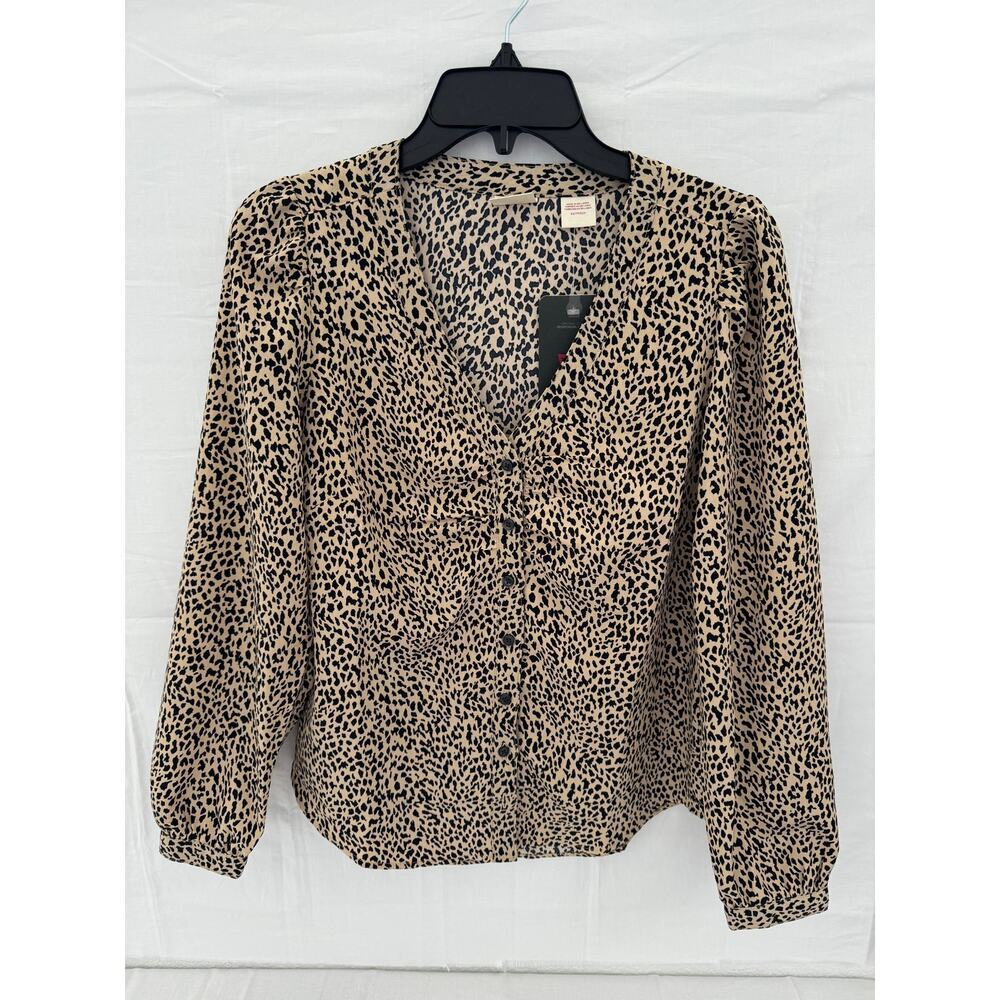 Levi's Women's XS Leopard Print Button-Up Blouse
